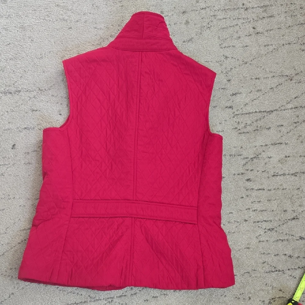 Talbots Vest Women's  Button Front Top Fleece Lined Casual Outdoors, M, Preowned - Picture 12 of 13